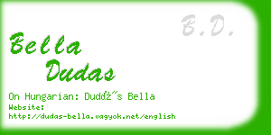 bella dudas business card